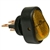 PI-5582C 1 piece Illuminated Amber On-Off Oblong Rocker Swtch 1/2 Inch Mnt Hole 1/4 Inch Blade 12V 25 Amp