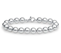Sterling Silver Round Beads Bracelet,  Sterling Silver Bracelet, Silver Round Beads Bracelet, Fashion Bracelet