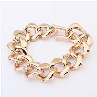 Lightweight Gold Color Chain Bracelet, Fashion Gold Chain Bracelet, Gold Chain Link Bracelet, Gold Bracelet