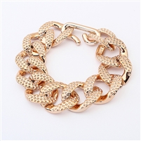 Lightweight Gold Color Chain Bracelet, Fashion Gold Chain Bracelet, Gold Chain Link Bracelet, Gold Bracelet With Design