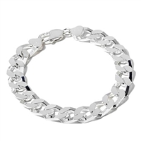 Thick Silver Coated Chain Link Bracelet, Silver Link Bracelet, Fashion Link Bracelet, Thick Silver Link Bracelet