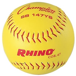 Champion RHINO 11" Synthetic Leather Fastpitch Softballs (Poly Core) - Dozen