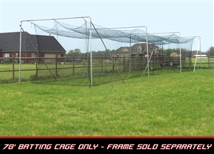 Cimarron 70' L x 14' W x 12' H #84 4MM Twisted Poly Batting Cage Net