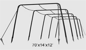 Cimarron 70x14x12 Residential Batting Cage Cable Frame