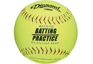 Diamond 12MBP Leather Pitching Machine Softballs 12" - Dozen