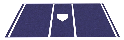 6' x 12' Home Plate / Batter's Box Baseball Stance Mat - Blue