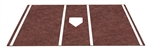6' x 12' Home Plate / Batter's Box Baseball Stance Mat - Brown