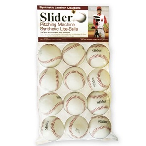Heater Slider Lite Synthetic Leather Pitching Machine Baseballs - Dozen