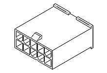 8P Mini-Fit Jr. PLUG; 39-01-3083