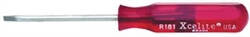 1/8 x 2 Round Blade Pocket Clip Style Screwdriver, Red Handle; Part Number: R181