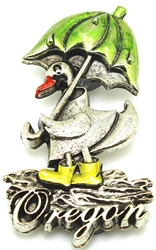 Oregon Puddle Duck Pewter Magnet