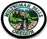 Multnomah Falls Iron On Circle Patch