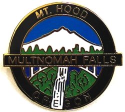 Mt. Hood, Multnomah Falls Lapel Pin