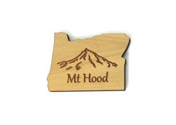 Wood Etched Mt. Hood Magnet
