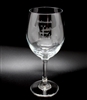 Multnomah Falls Etched Wine Glass