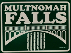 Multnomah Falls Retro Sticker