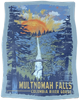 Multnomah Falls - Painted Poster Sticker
