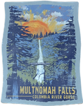 Multnomah Falls - Painted Poster Sticker