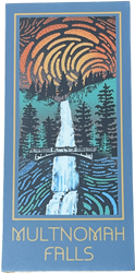 Artsy Multnomah Falls Sticker