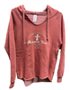 Multnomah Falls Ladies V-Neck Hoodie - Rose