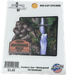 Bigfoot at Multnomah Falls Sticker