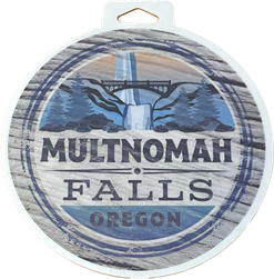Multnomah Falls Circle Sticker