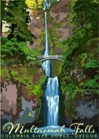 Exclusive Multnomah Falls Poster Print