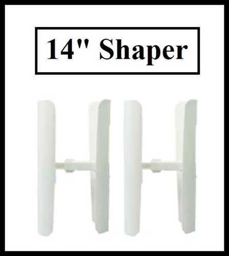 1 Pair White Compact Boot Shaper / Tree (14" Height)