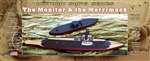 ATLANTIS MODEL COMPANY 7003... USS MONITOR (6"L) & MERRIMACK (9.5"L) IRONCLAD SHIPS (BASS)