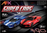 AFX RACEMASTER ... SUPER CARS SET 15FT TRACK MEGA G+ CHASSIS TRI-PACK
