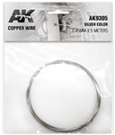 AK INTERACTIVE ... COPPER WIRE 0.45MM X 5 METERS (SILVER)