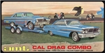 AMT ... CAL DRAG COMBO 64 GALAXIE AWB FALCON & TRAILR 1/25