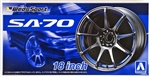 AOSHIMA ... WEDS SPORT SA70 18" TIRE & WHEEL SET (4) 1/24