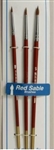 ATLAS BRUSH ... BRUSHES RED SABLE 3 PC SET