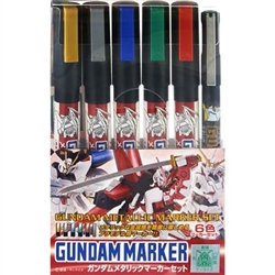 BANDAI GUNDAM ... MARKER METALLIC SET OF 6