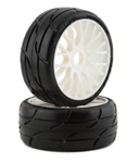 GRP TYRES ... REVO BELTED PRE-MOUNTED 1/8 BUGGY TIRES (WHITE) XM5