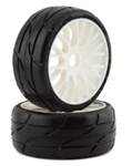 GRP TYRES ... REVO BELTED PRE-MOUNTED 1/8 BUGGY TIRES (WHITE) XM3