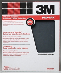 3M CO. 400W... SANDPAPER WET OR DRY 400 GRIT