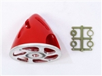 SPIN ... AIR-FLOW SPINNER WITH ALUMINUM BACKPLATE 75MM (3") RED