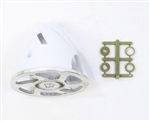 SPIN ... AIR-FLOW SPINNER WITH ALUMINUM BACKPLATE 75MM (3") WHITE