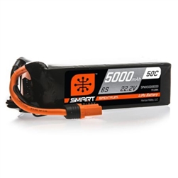 SPEKTRUM 0... 5000MAH 6S 22.2V 50C SMART LIPO BATTERY; IC5