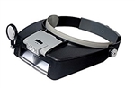 STEVEN'S INTERNATIONAL ... LIGHTED DUAL LENS HEADBAND MAGNIFIER W/LOUPE 1.9X 4.5X POWER