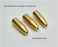 Bullet Style Brass Lure Bodies for Inline Spinners