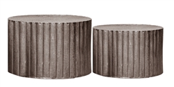 Drum Coffee Tables Set of 2