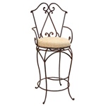 Iron Chair with Fabric Barstool