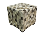 Patch Grey Cowhide Cube