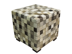 Patch Grey Cowhide Cube