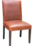 Wood Chair with Leather Seat