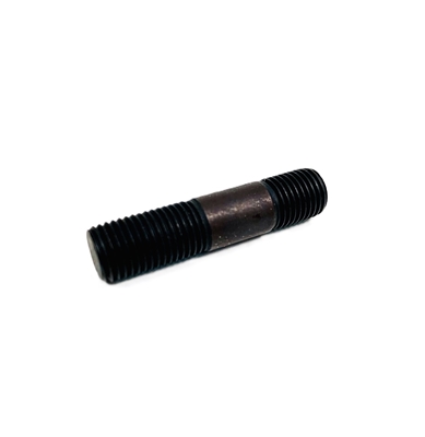 Blower pulley stud. 3/8-24 x 1 5/8. 8740 heat treated material. Black oxide.