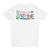 White License plate T-shirt